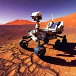 화성 탐사 로버의 전력 관리 기술 - **Prompt:** "A highly detailed, realistic image of a solar-powered Mars rover, reminiscent of Spirit...