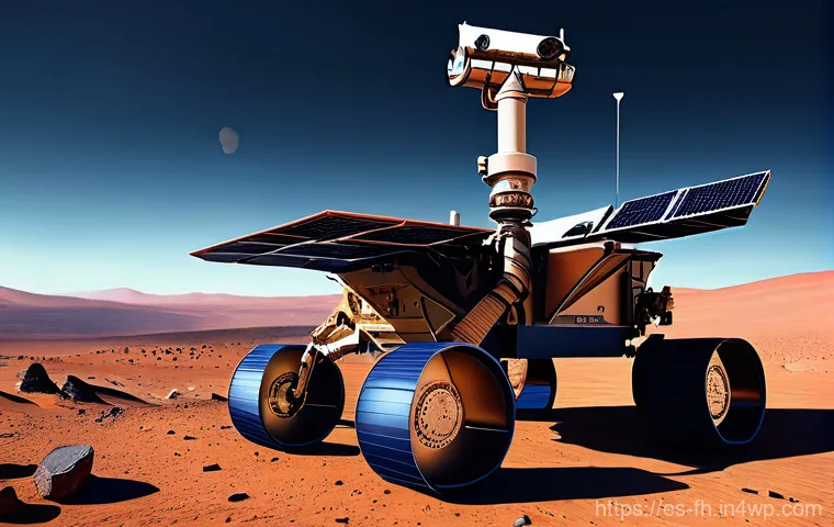 화성 탐사 로버의 전력 관리 기술 - **Prompt:** "A powerful and detailed image of a nuclear-powered Mars rover, similar to Curiosity or ...