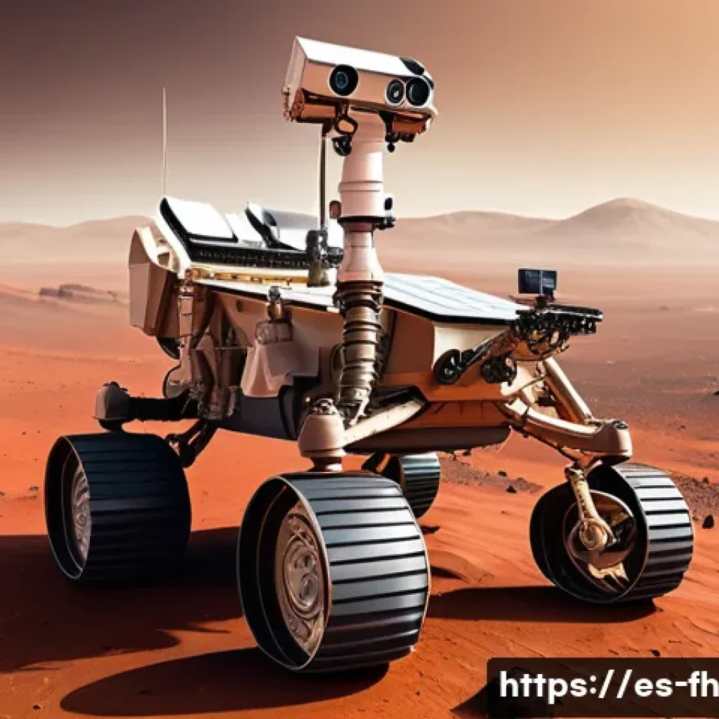 화성 탐사와 대기 탐사 장비 - A highly detailed Mars exploration rover equipped with advanced atmospheric instruments including a ...